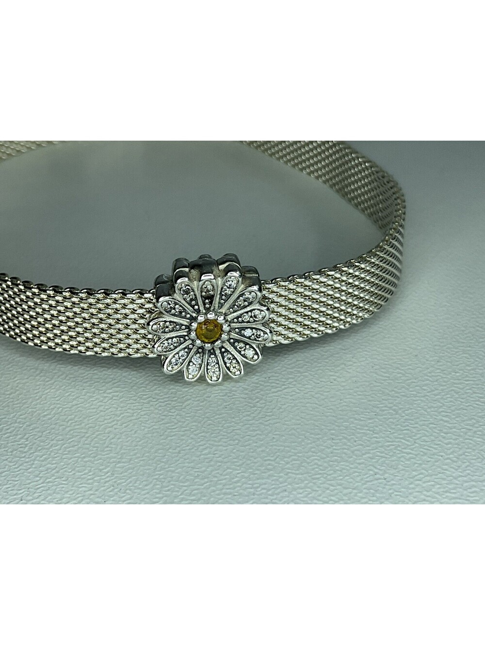 Pandora Reflexions Sparkling Daisy Flower Clip Charm Retired